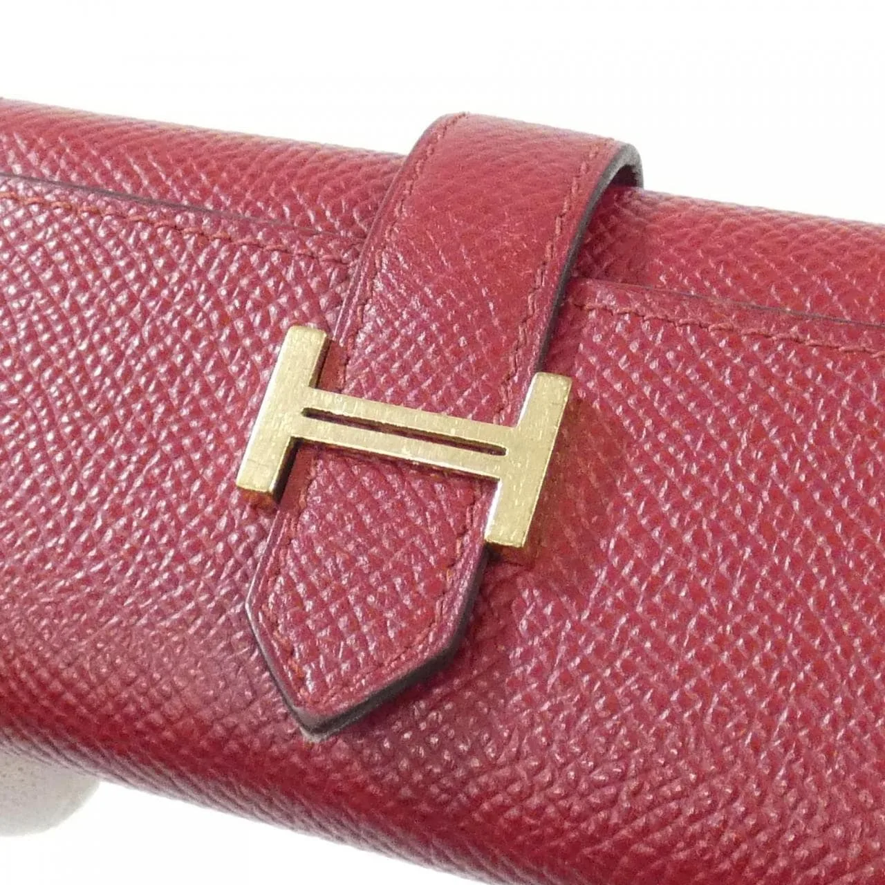 HERMES 047744CP Key Case Epsom Rouge Epsom Leather Rank B - Thumbnail 4