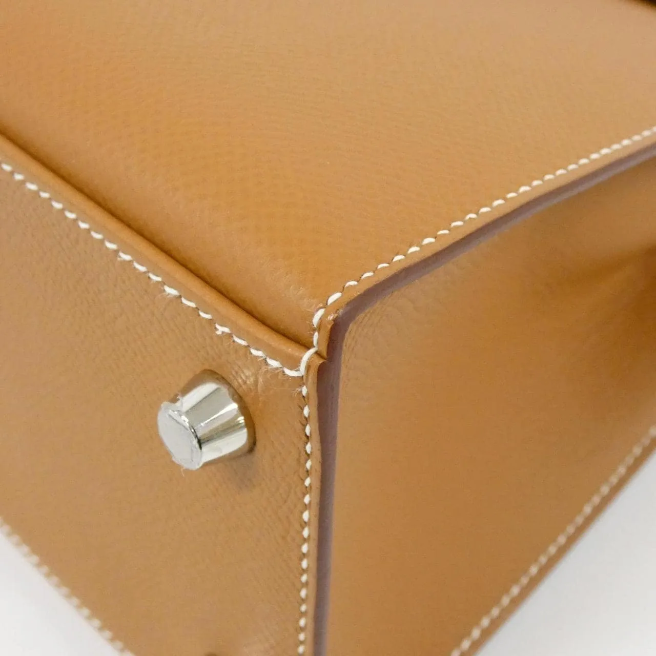 HERMES Kelly 038416CK Handbag Epsom Gold Epsom Leather Rank A - Thumbnail 3