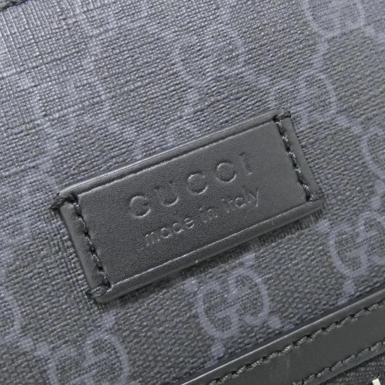 GUCCI 474137 K5RLN Shoulder Canvas 黑色 帆布 中古品A - 縮圖 4