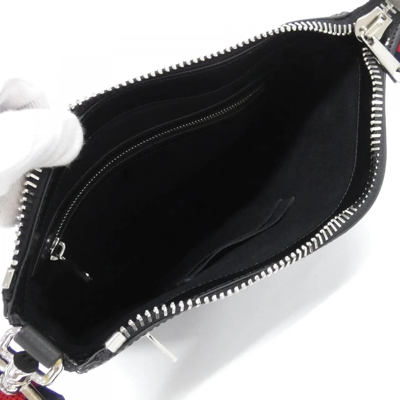 GUCCI 474137 K5RLN Shoulder Canvas 黑色 帆布 中古品A - 縮圖 6