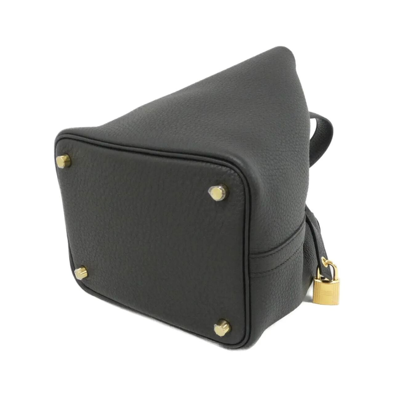 HERMES Picotin 056289CC Handbag Clemence 黑色 Clemence 皮 未使用品 - 縮圖 2