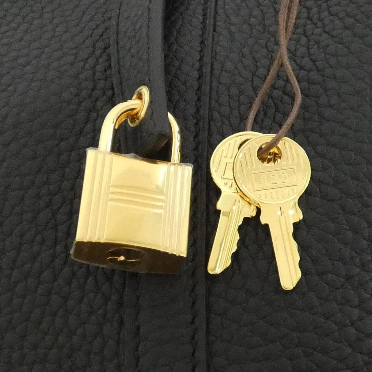 HERMES Picotin 056289CC Handbag Clemence 黑色 Clemence 皮 未使用品 - 縮圖 3