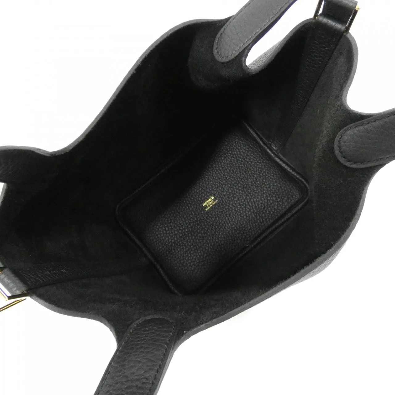 HERMES Picotin 056289CC Handbag Clemence 黑色 Clemence 皮 未使用品 - 縮圖 5