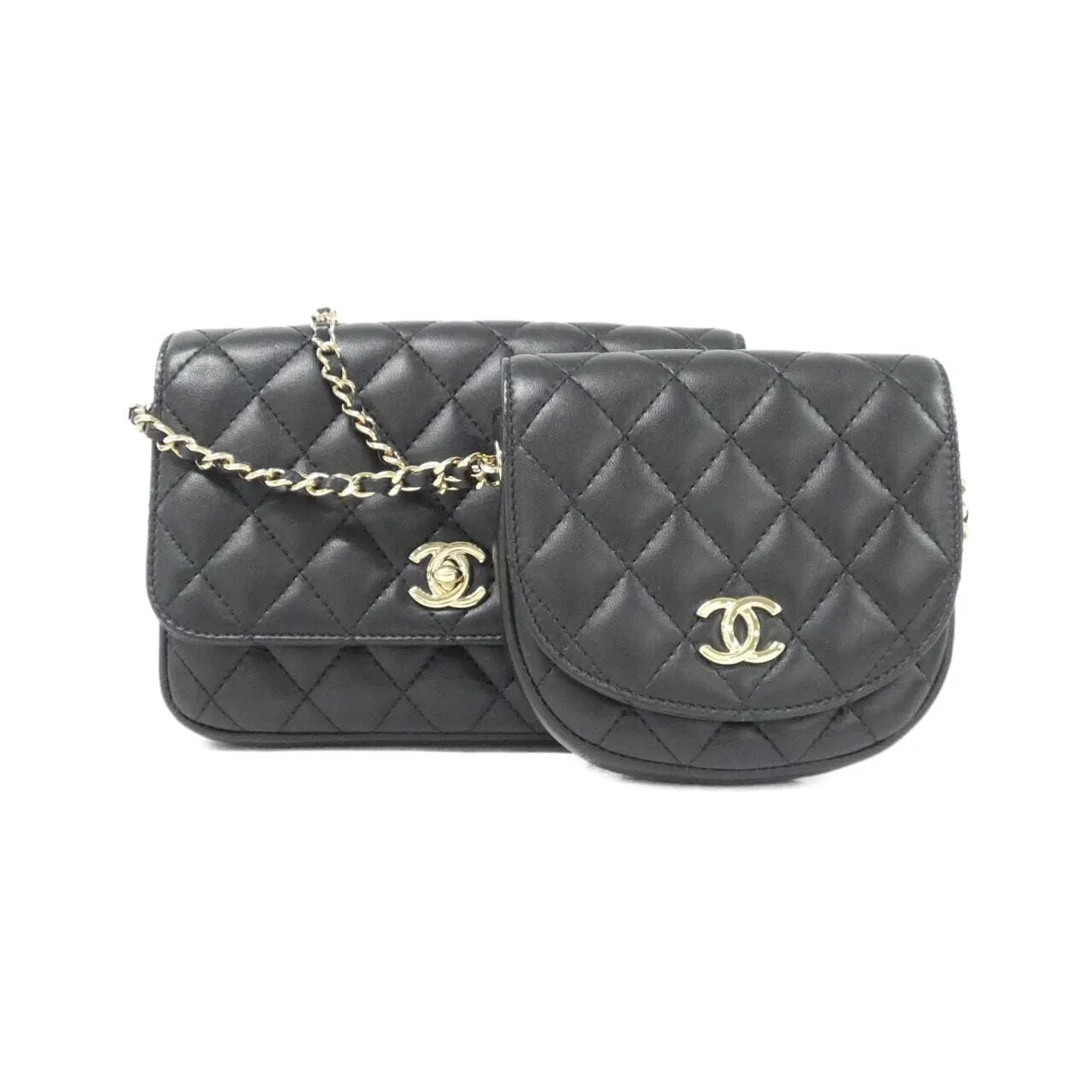 CHANEL AS0545 Shoulder Lambskin Black