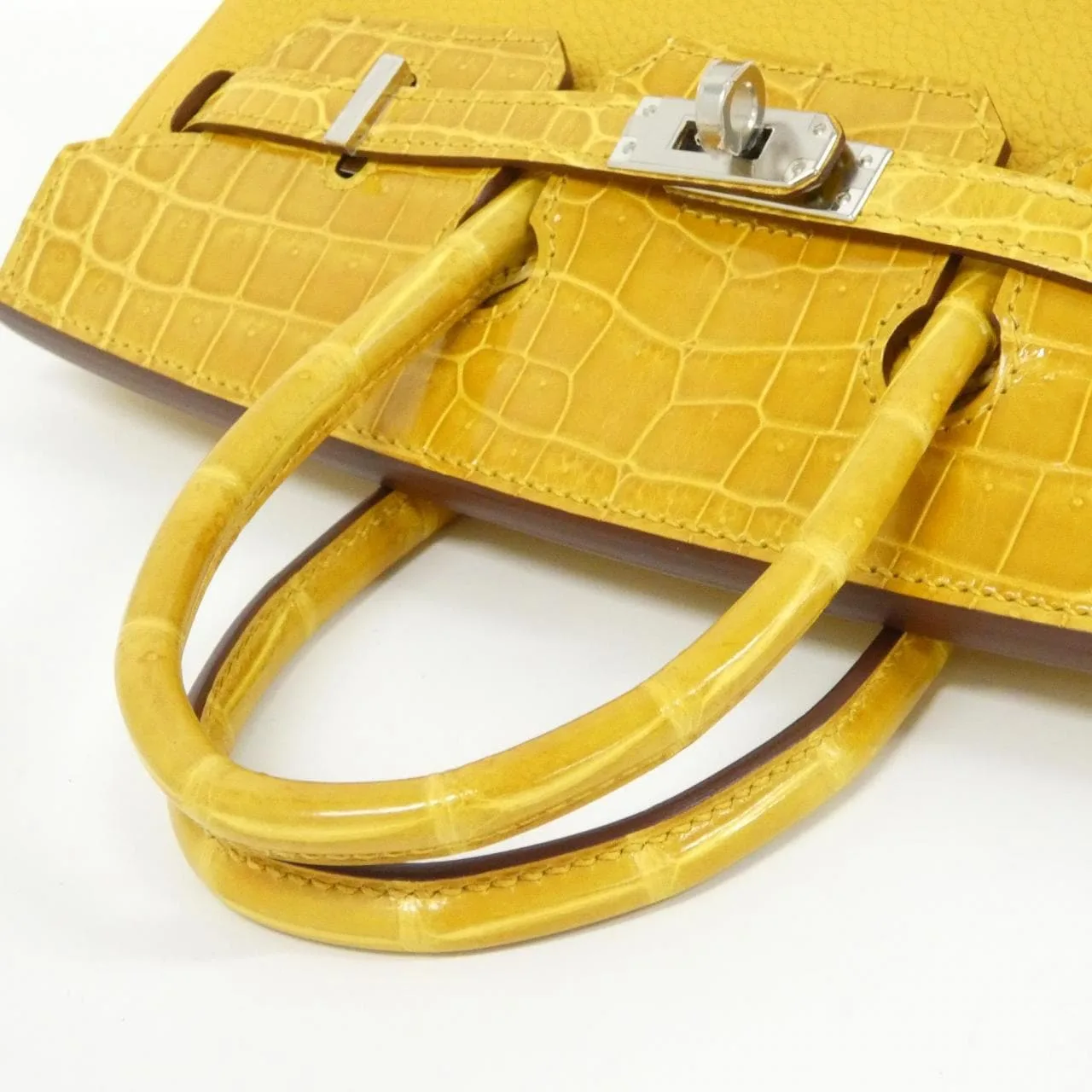 HERMES Birkin 076217CK Handbag Togo Black Togo Leather Rank A - Thumbnail 8