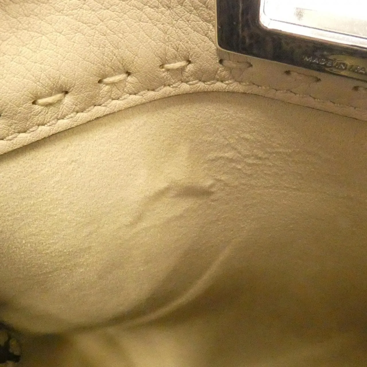 FENDI Peekaboo 8BN244 SVX Handbag Python 米色 蟒蛇皮 中古品A - 縮圖 9