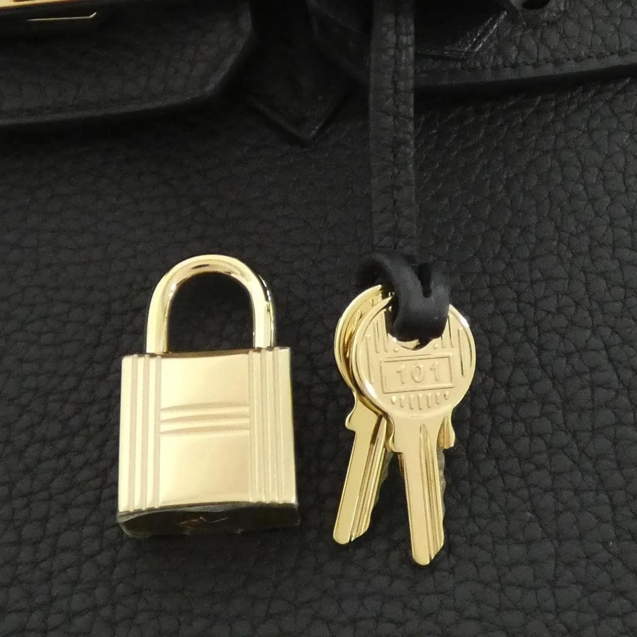 HERMES Birkin 057208CP Handbag Togo Black Togo Leather Unused - Thumbnail 4