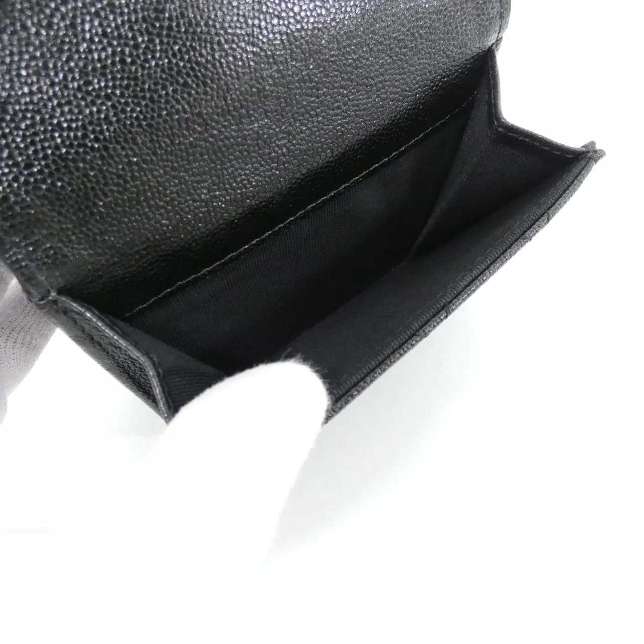 CHANEL Timeless Classic AP2962 Wallet Grained Calfskin 黑色 荔枝紋牛皮 中古品A - 縮圖 8