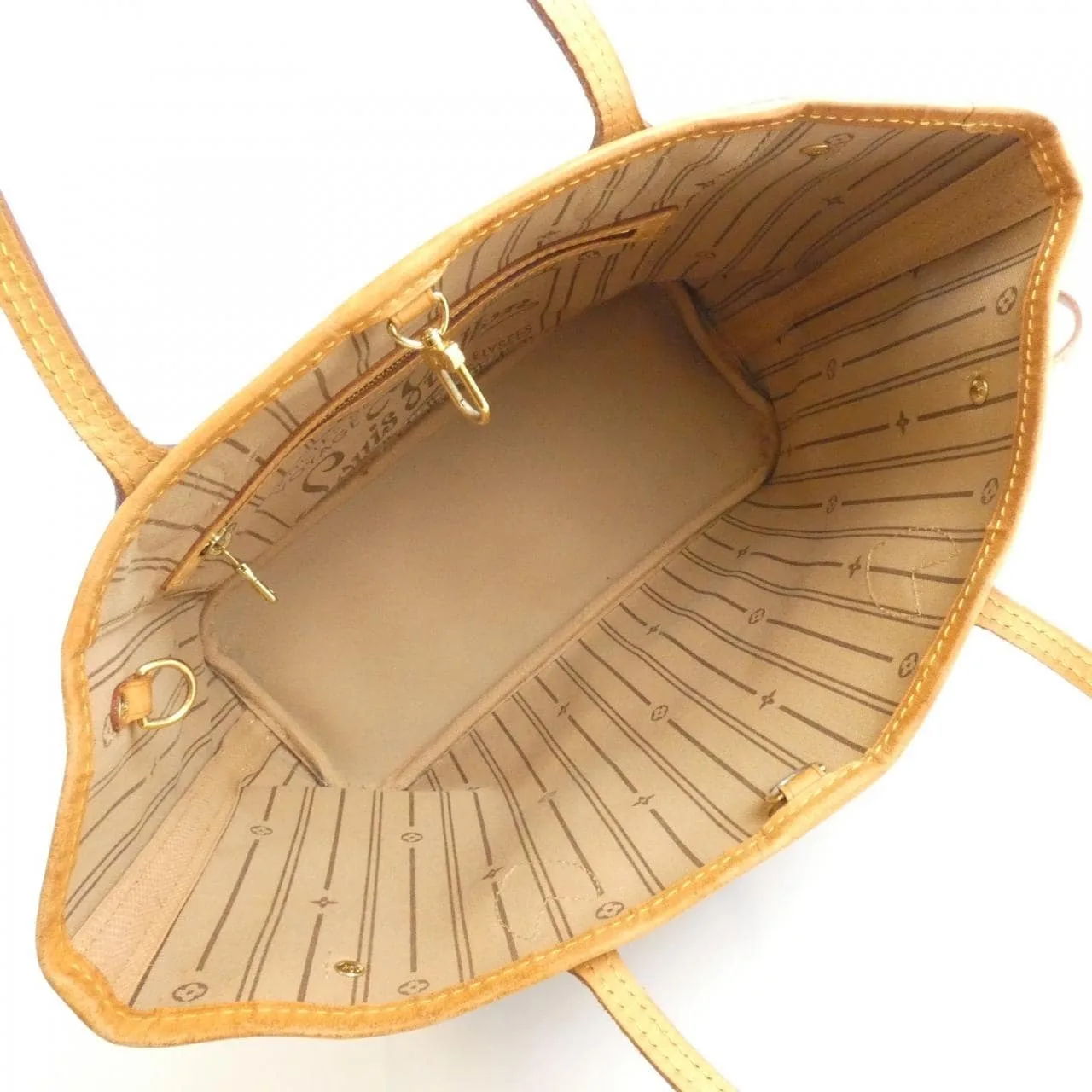 LOUIS VUITTON Neverfull M40155 Tote Monogram 黑色 Monogram 中古品B - 縮圖 8