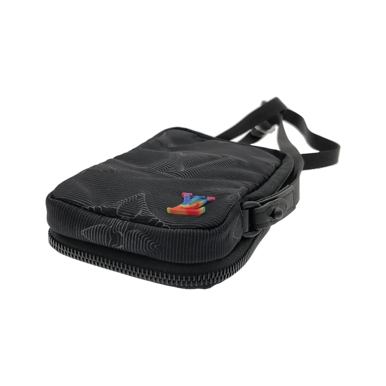 LOUIS VUITTON M80141 Shoulder Nylon 黑色 尼龍 中古品A - 縮圖 3