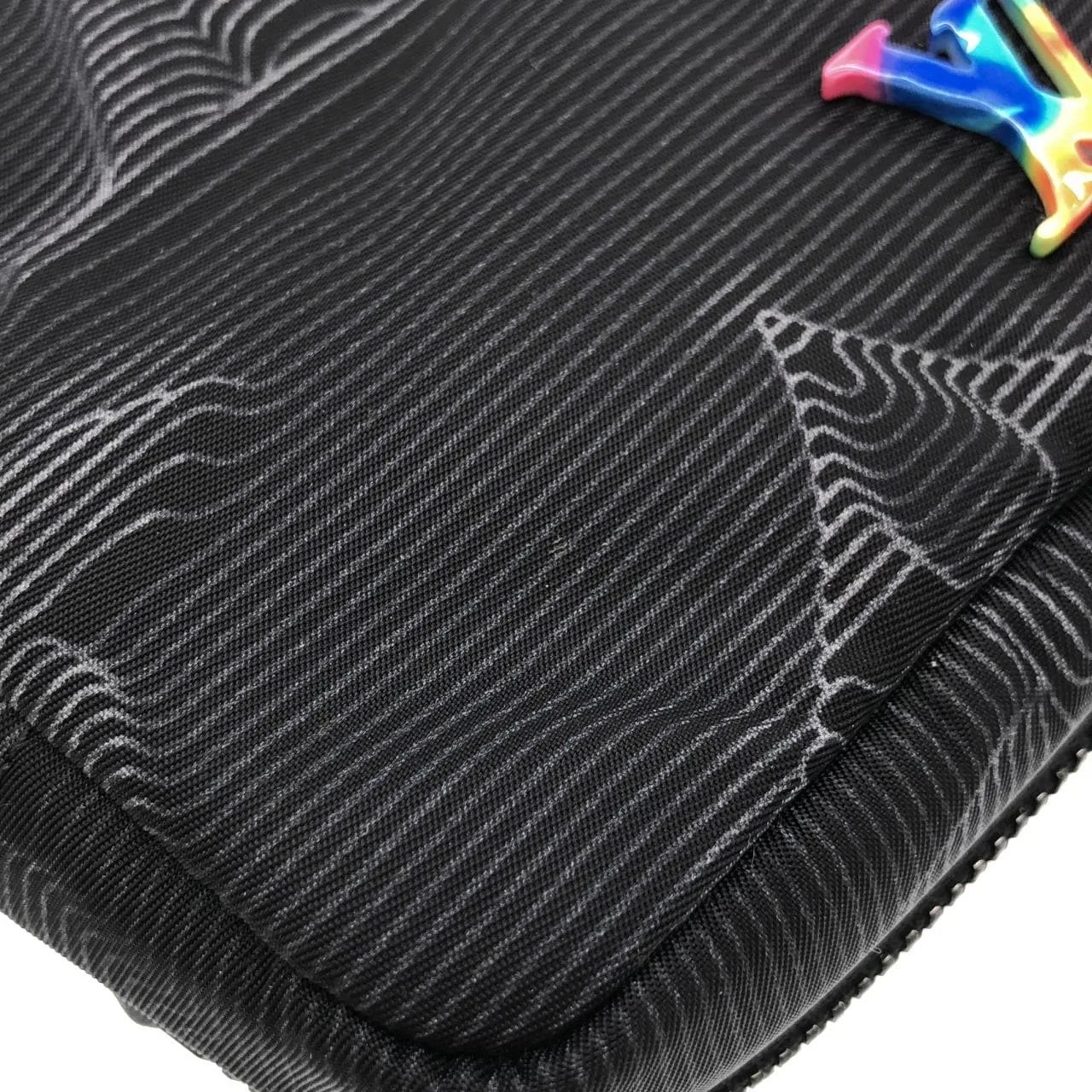 LOUIS VUITTON M80141 Shoulder Nylon 黑色 尼龍 中古品A - 縮圖 6