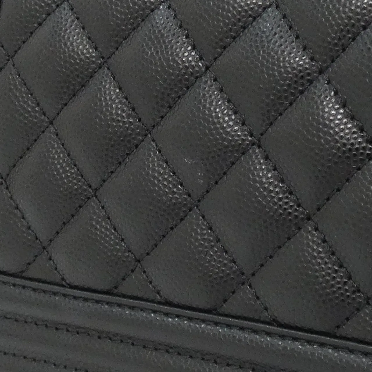 CHANEL Boy Chanel 67085 Shoulder Grained Calfskin Black Grained Calfskin Rank A - Thumbnail 6