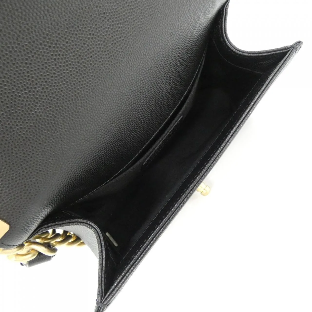 CHANEL Boy Chanel 67085 Shoulder Grained Calfskin Black Grained Calfskin Rank A - Thumbnail 9