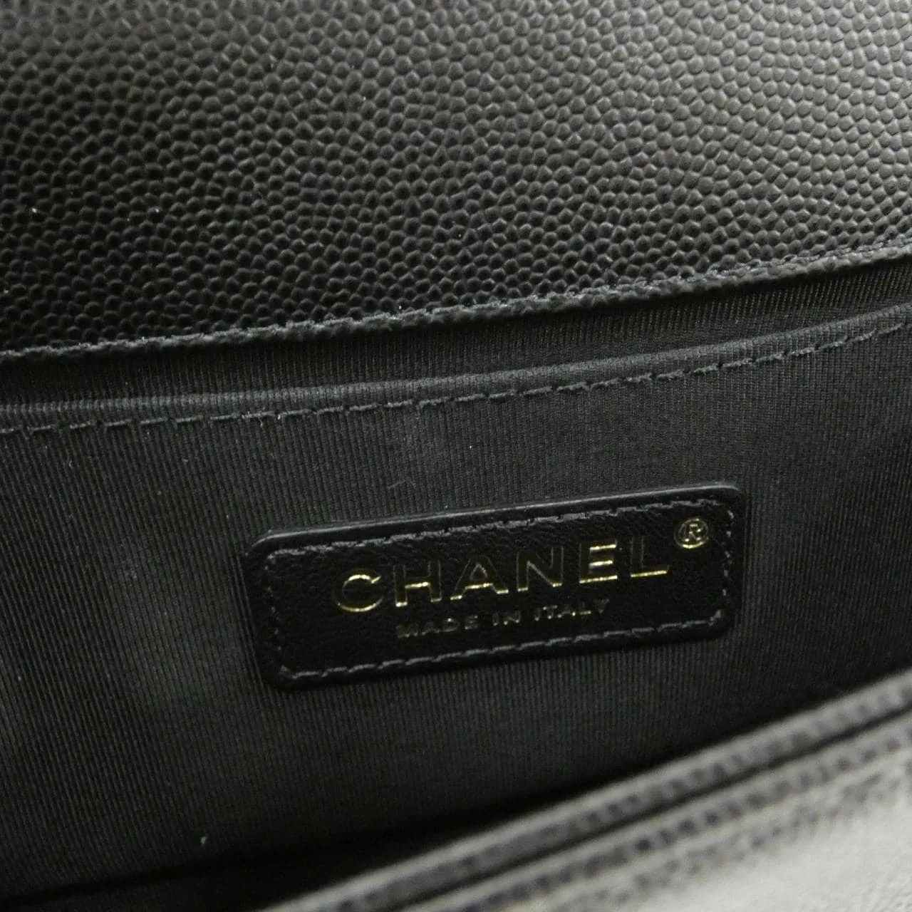 CHANEL Boy Chanel 67085 Shoulder Grained Calfskin Black Grained Calfskin Rank A - Thumbnail 10
