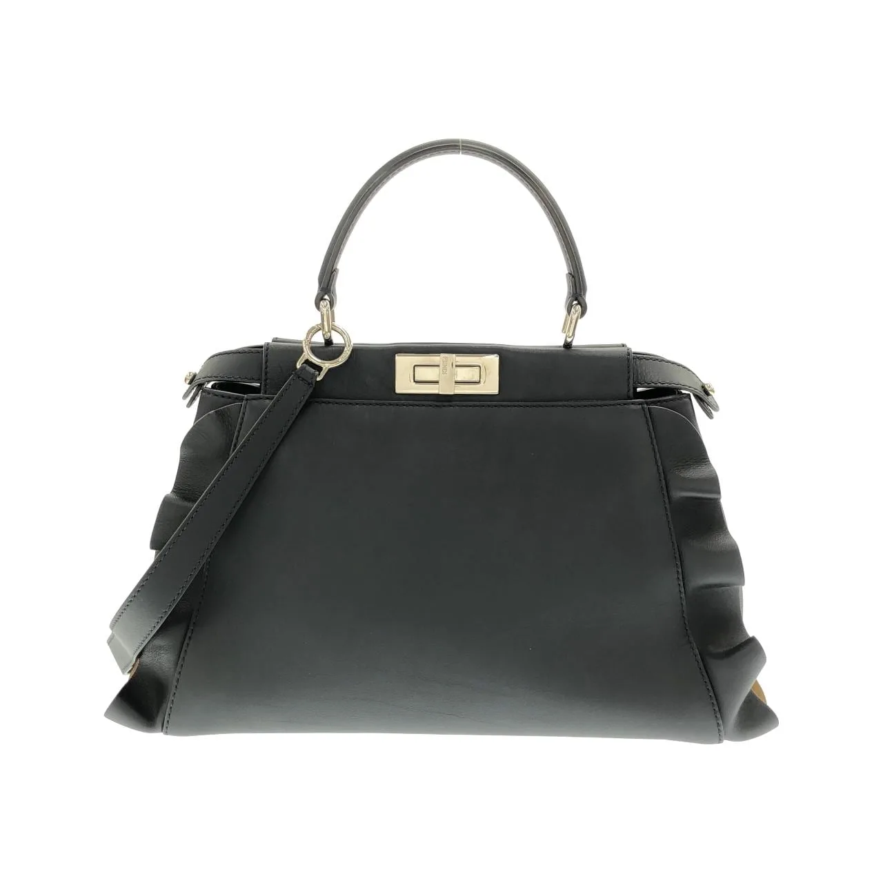 FENDI Peekaboo 8BN290 I8M Handbag Silver