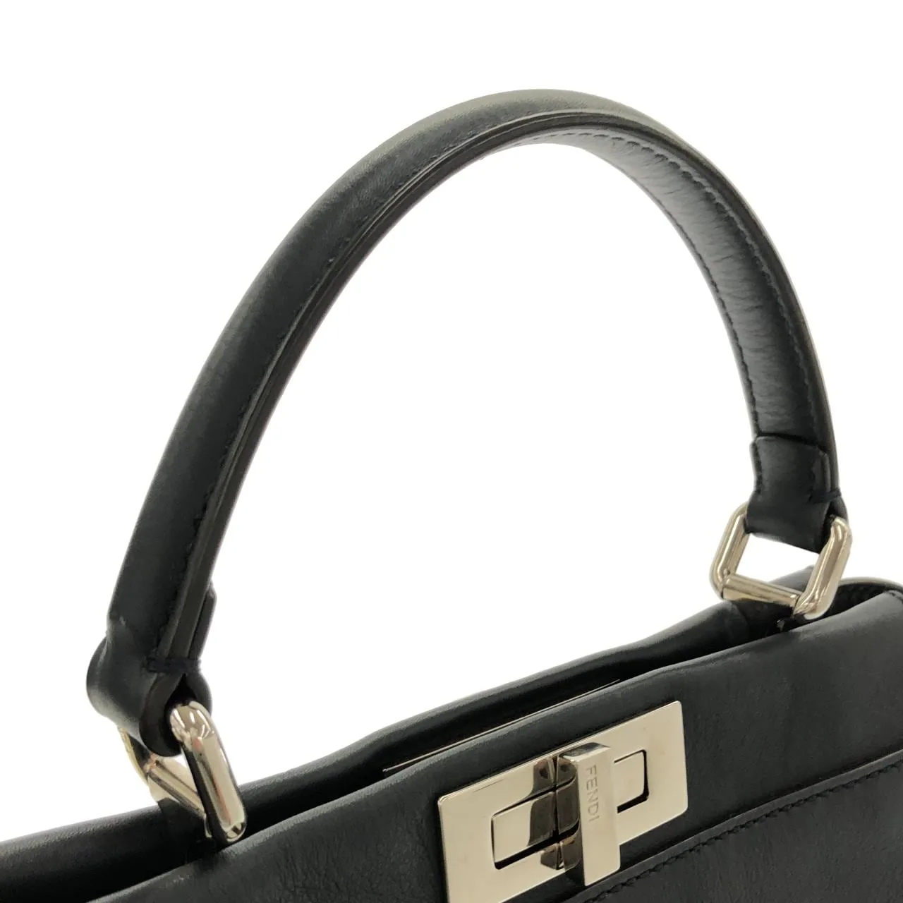 FENDI Peekaboo 8BN290 I8M Handbag 銀色 中古品A - 縮圖 4