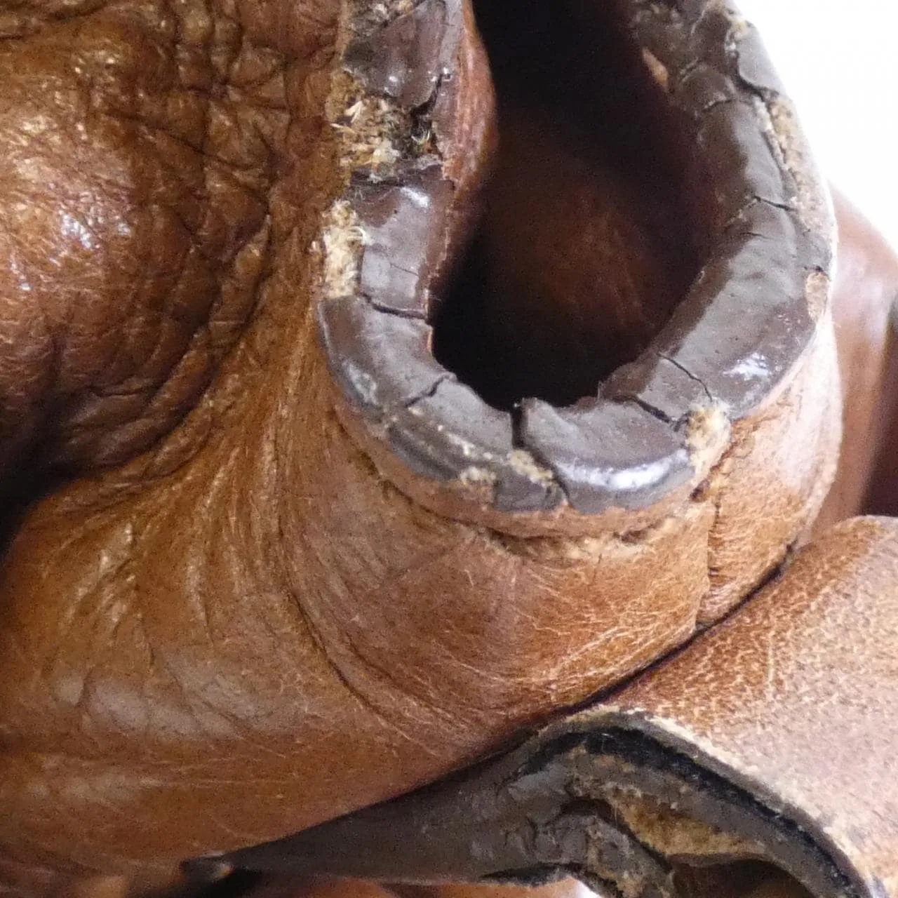 MIU MIU RT0365 Handbag Leather 棕色 皮革 中古品B - 縮圖 4