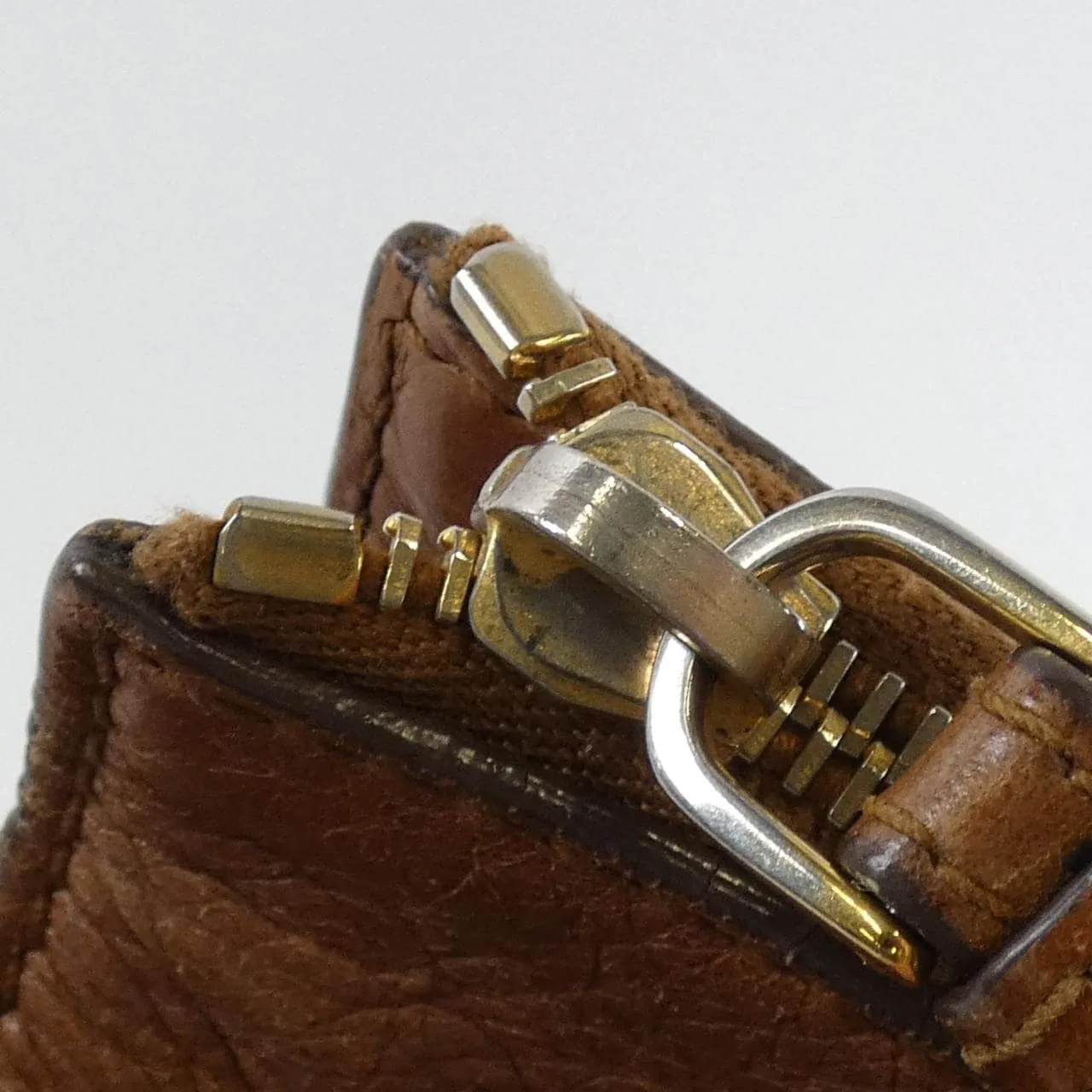 MIU MIU RT0365 Handbag Leather 棕色 皮革 中古品B - 縮圖 6