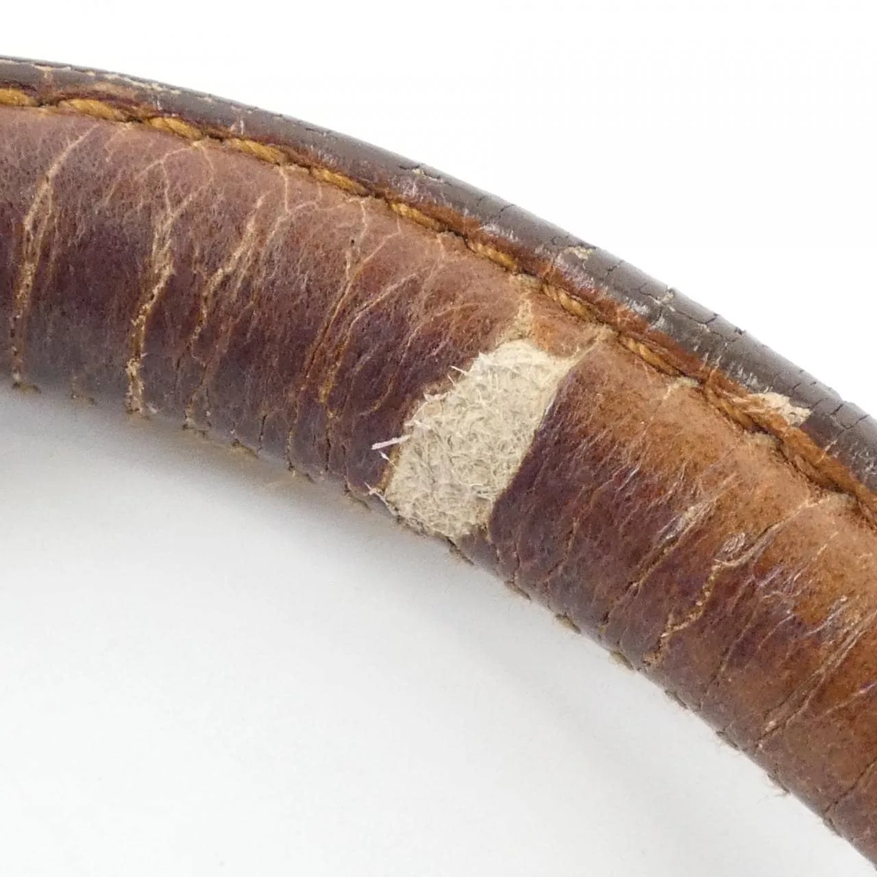 MIU MIU RT0365 Handbag Leather 棕色 皮革 中古品B - 縮圖 8