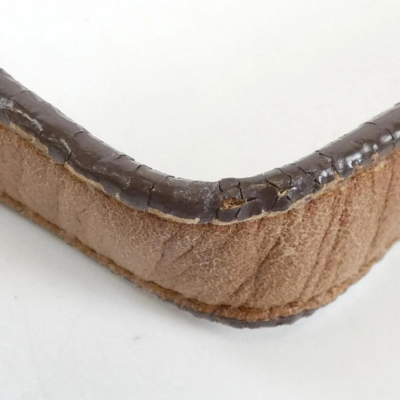 MIU MIU RT0365 Handbag Leather 棕色 皮革 中古品B - 縮圖 9