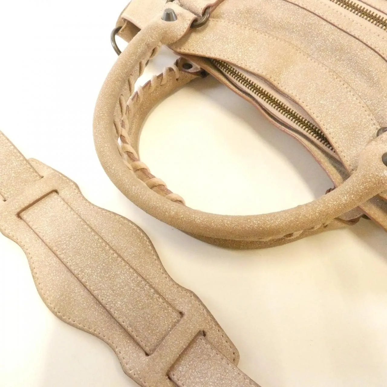 BALENCIAGA 103208 Handbag Leather 粉色 皮革 中古品B - 縮圖 7