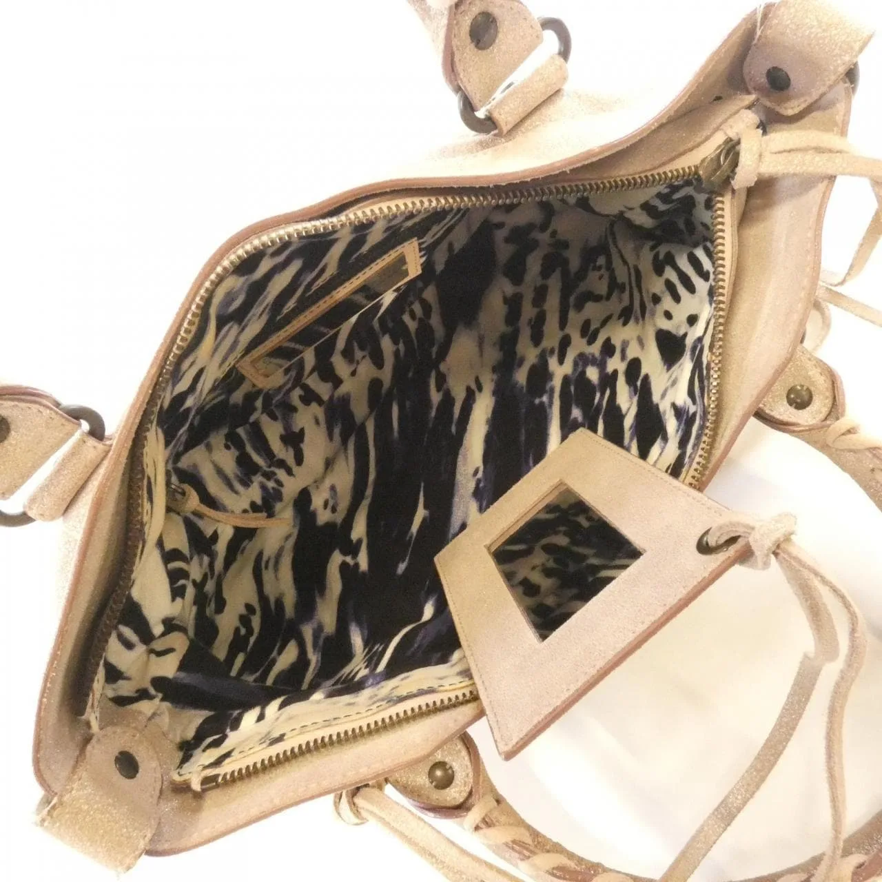 BALENCIAGA 103208 Handbag Leather 粉色 皮革 中古品B - 縮圖 9