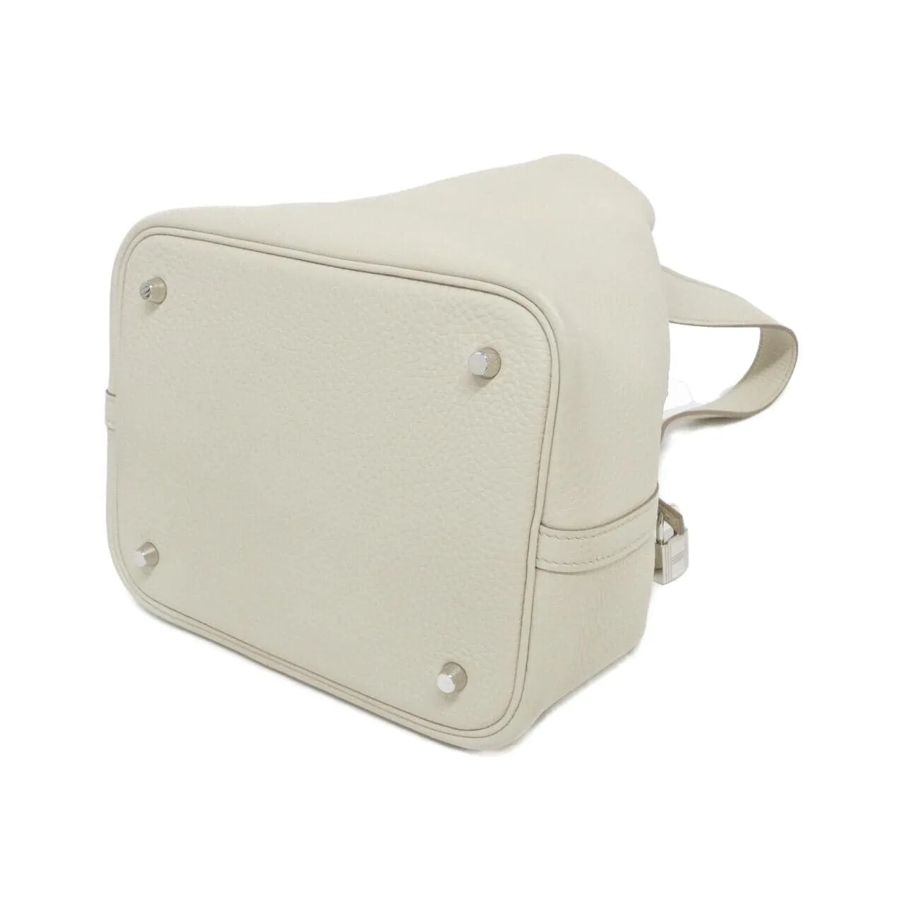 HERMES Picotin 060991CK Handbag Clemence Black Clemence Leather Rank A - Thumbnail 2