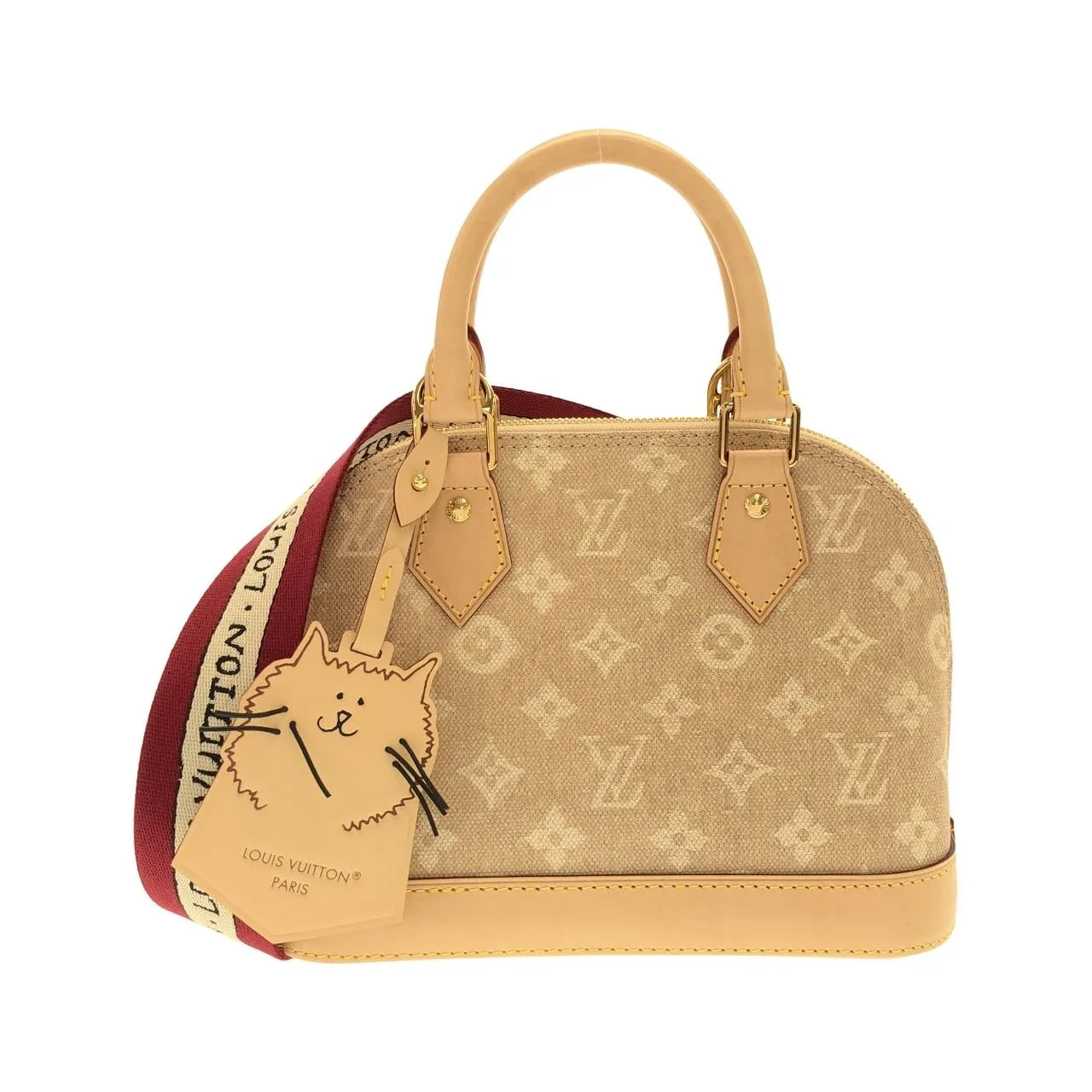 LOUIS VUITTON Alma M25728 Handbag Lambskin Beige
