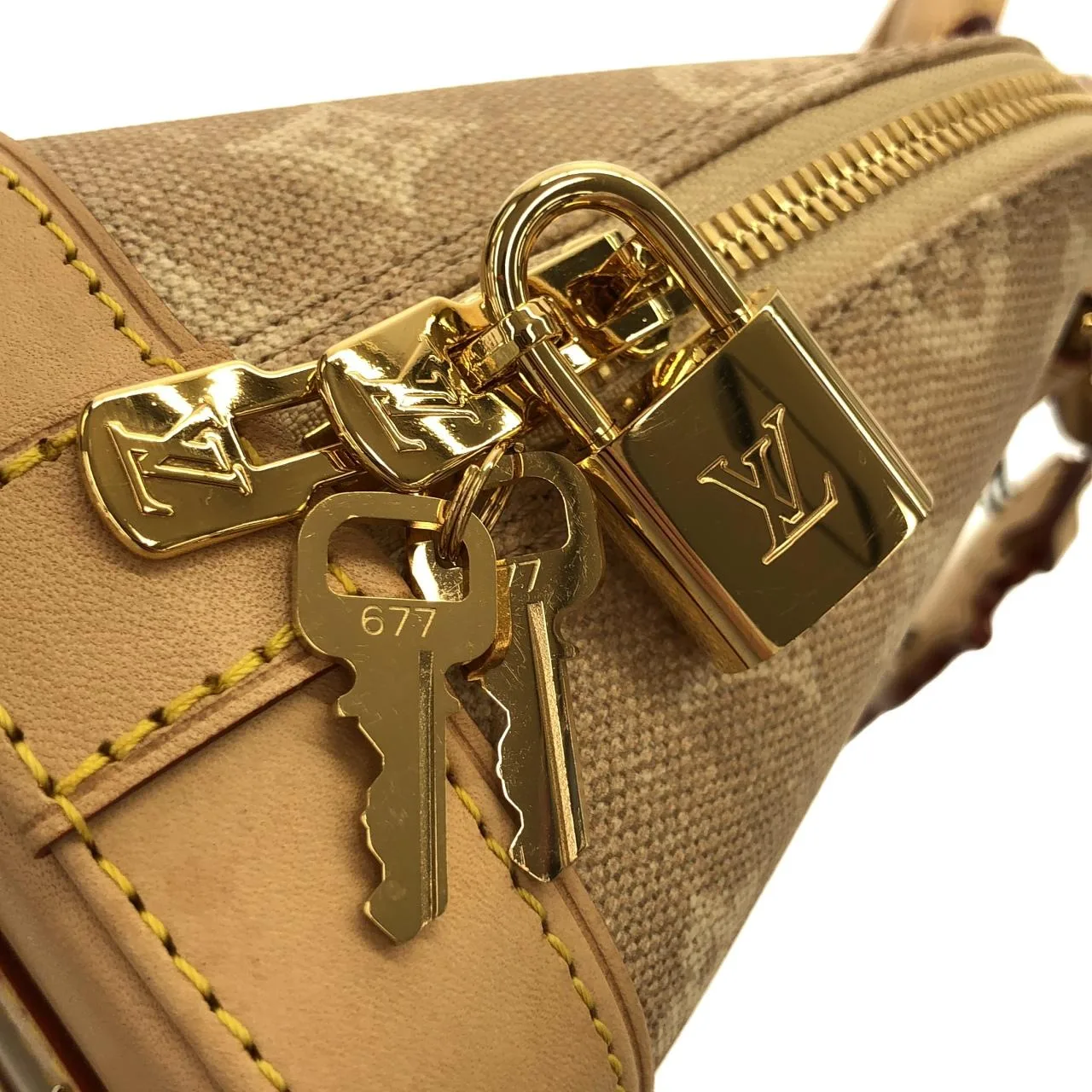 LOUIS VUITTON Alma M25728 Handbag Lambskin Beige Lambskin Rank A - Thumbnail 6