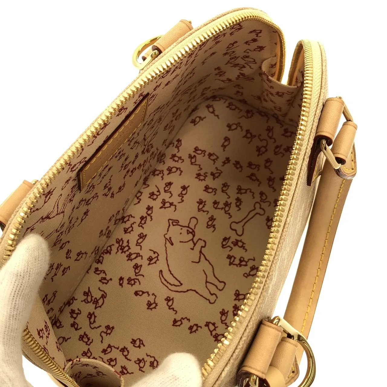 LOUIS VUITTON Alma M25728 Handbag Lambskin Beige Lambskin Rank A - Thumbnail 8