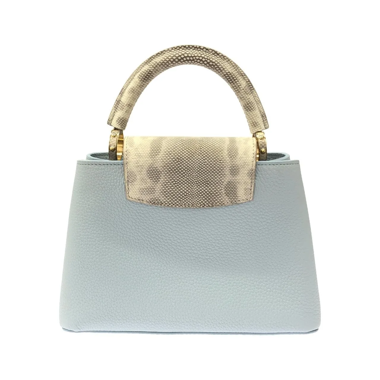 LOUIS VUITTON Capucines M21166 Handbag Leather Blue Leather Rank A - Thumbnail 2