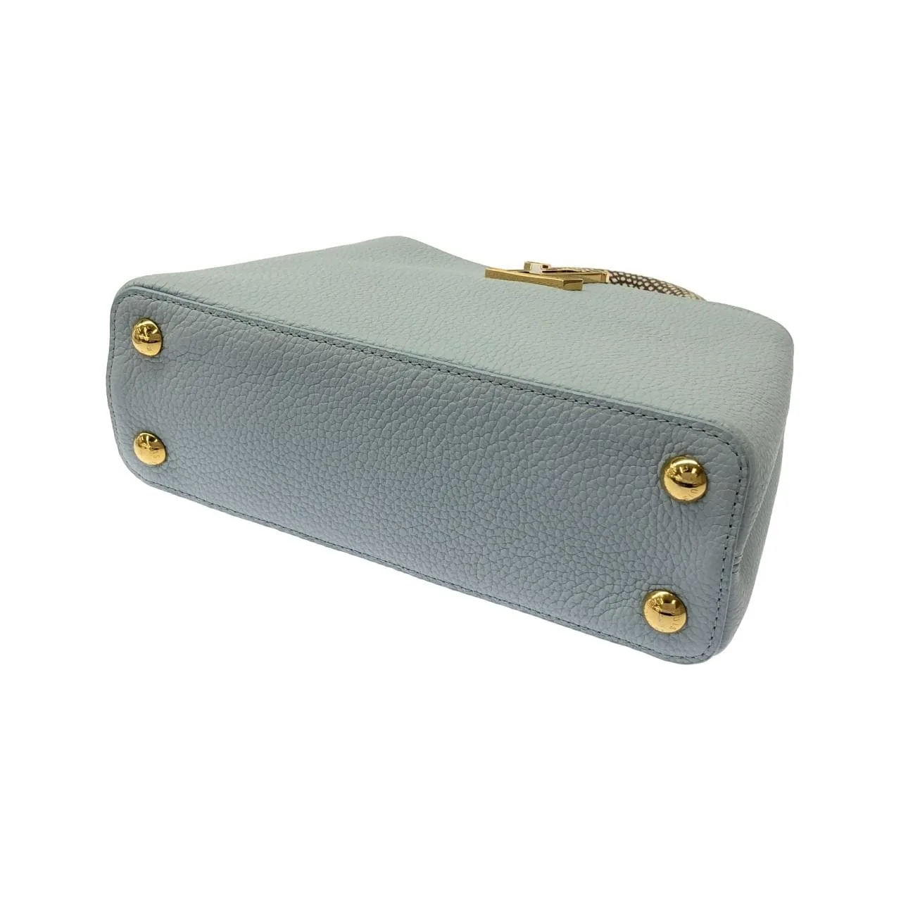 LOUIS VUITTON Capucines M21166 Handbag Leather Blue Leather Rank A - Thumbnail 3