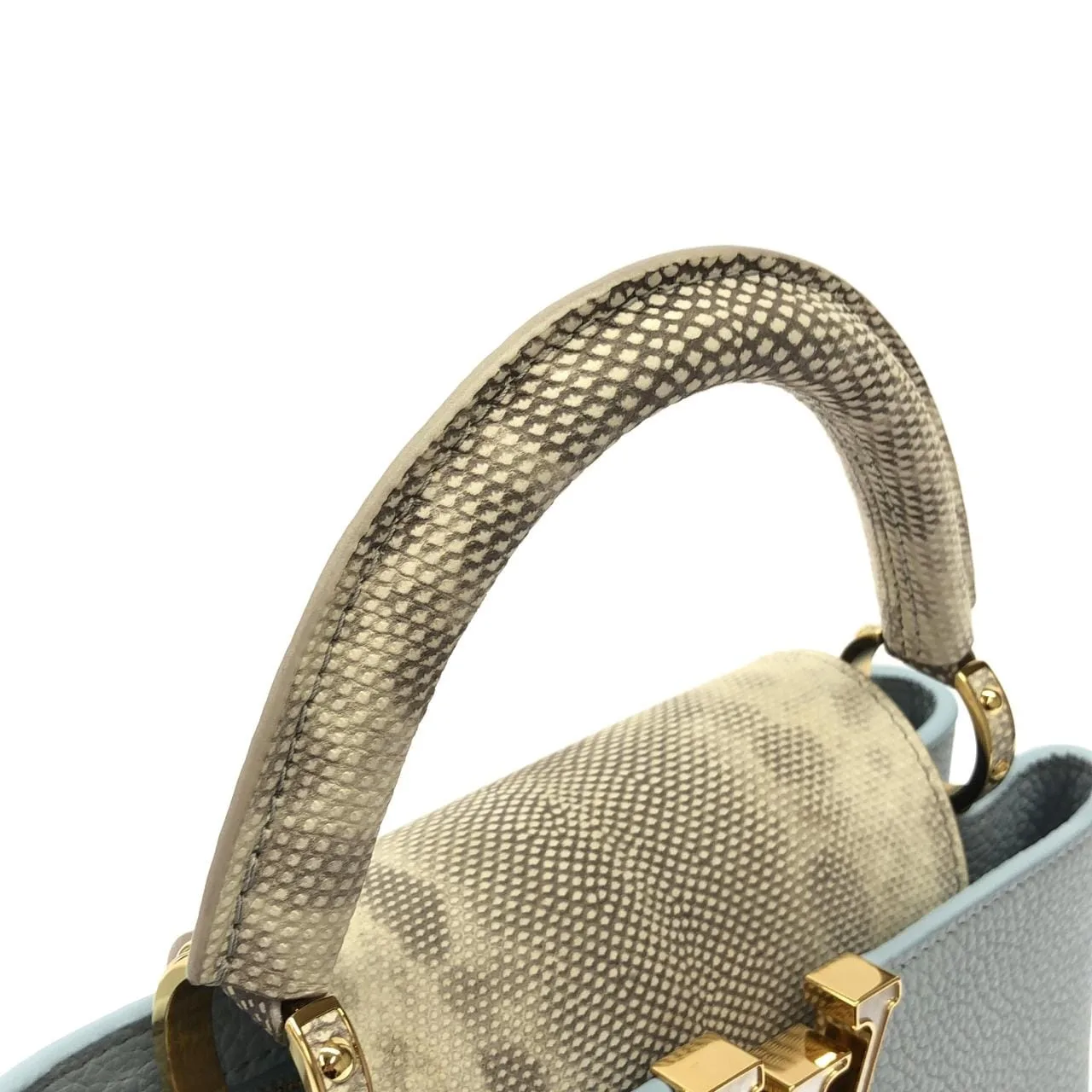 LOUIS VUITTON Capucines M21166 Handbag Leather Blue Leather Rank A - Thumbnail 5