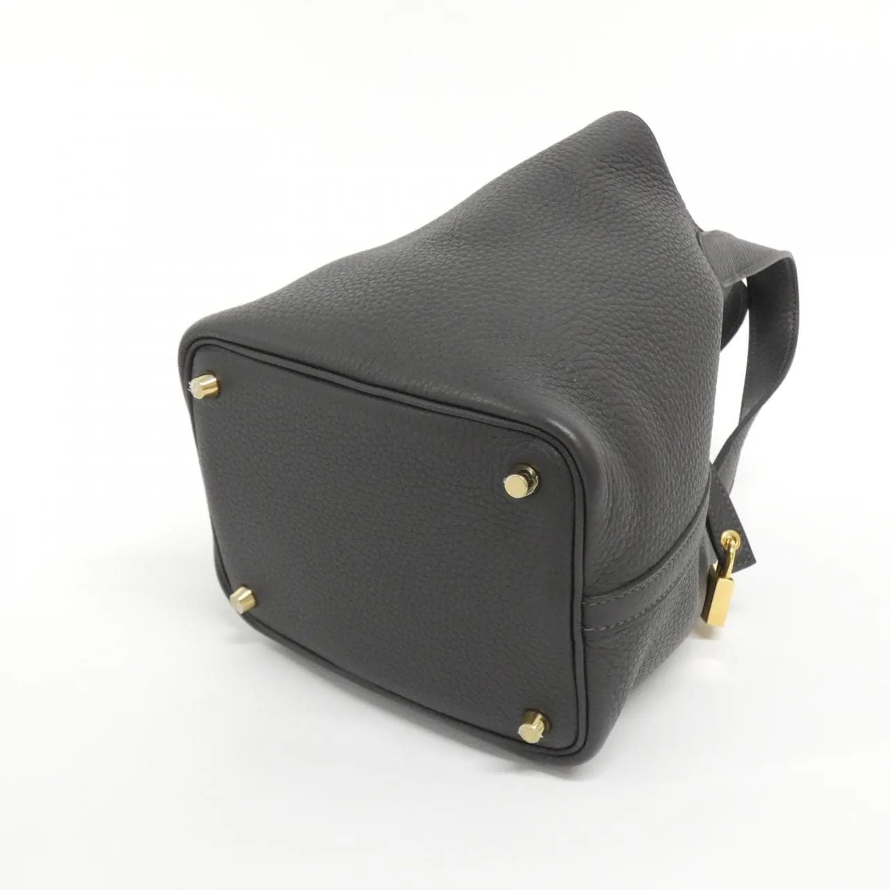 HERMES Picotin 056289CC Handbag Clemence Black Clemence Leather Rank A - Thumbnail 2