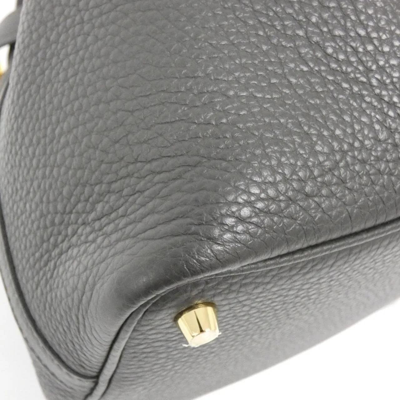 HERMES Picotin 056289CC Handbag Clemence Black Clemence Leather Rank A - Thumbnail 3