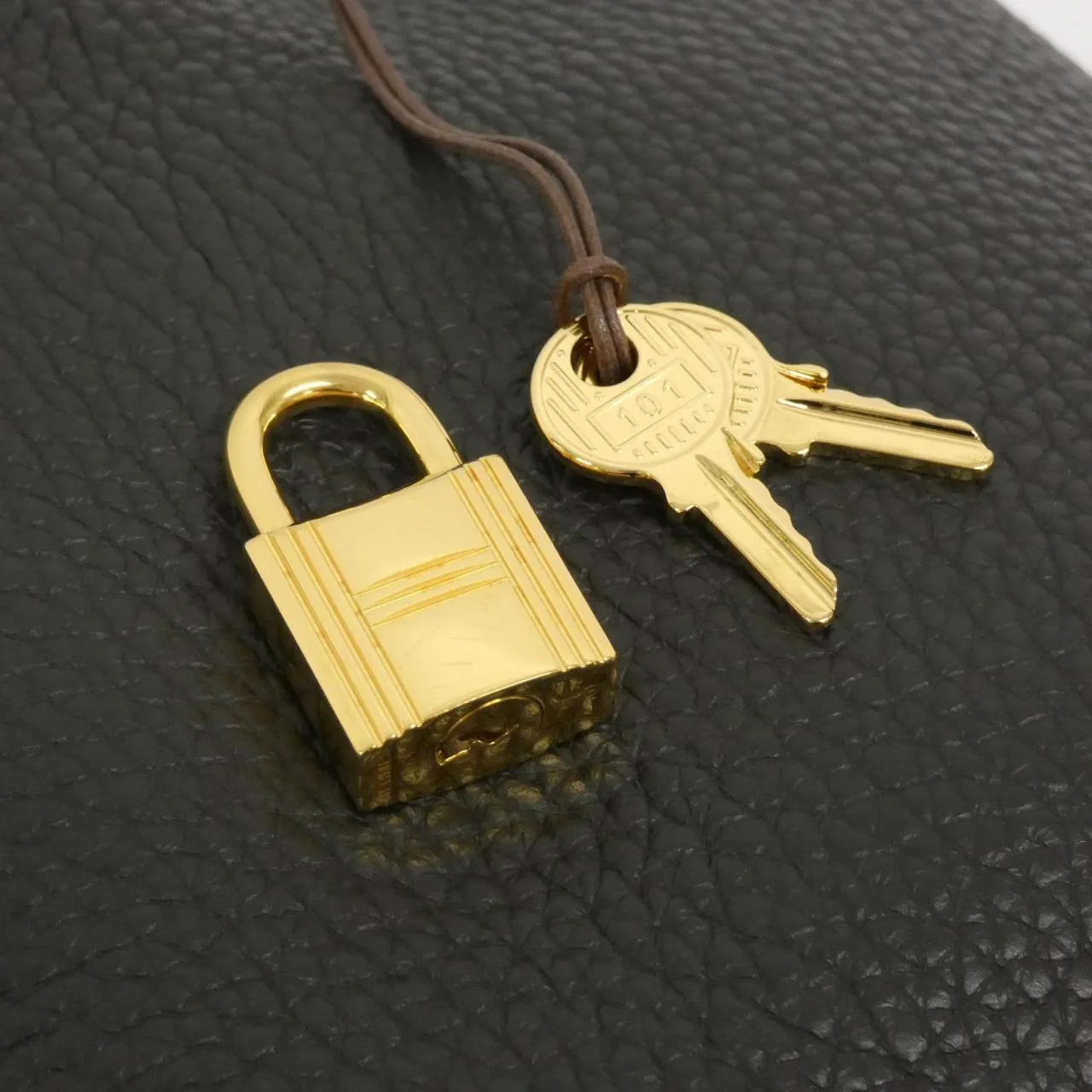 HERMES Picotin 056289CC Handbag Clemence Black Clemence Leather Rank A - Thumbnail 5