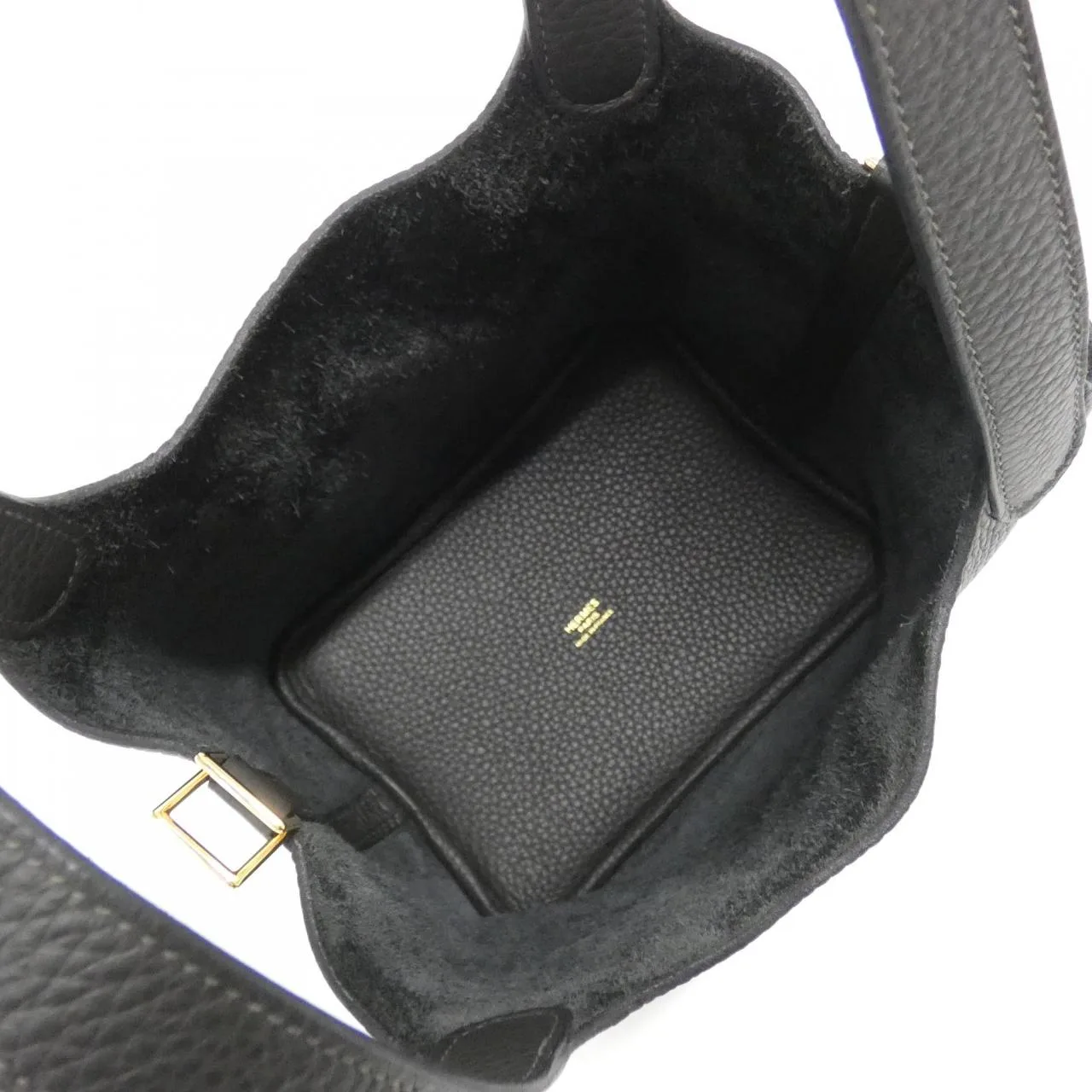 HERMES Picotin 056289CC Handbag Clemence Black Clemence Leather Rank A - Thumbnail 7