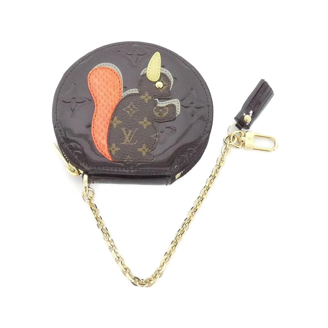 LOUIS VUITTON M91386 Coin Case Vernis Black