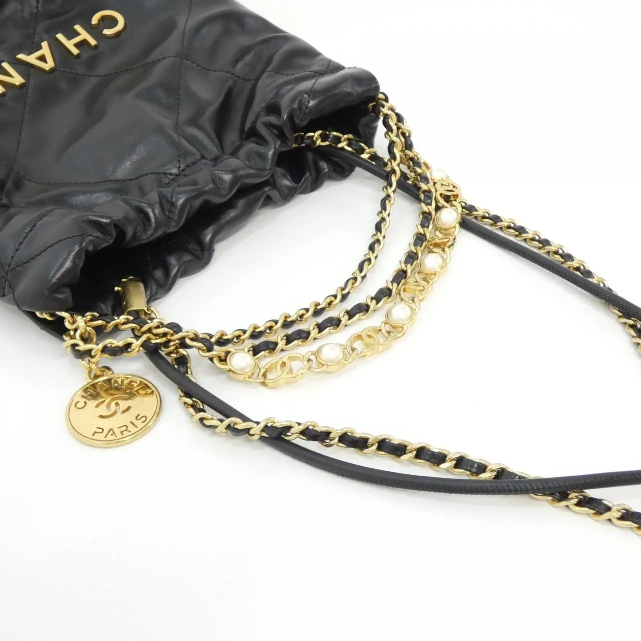 CHANEL Chanel 22 AS3980 Handbag 黑色 中古品A - 縮圖 6