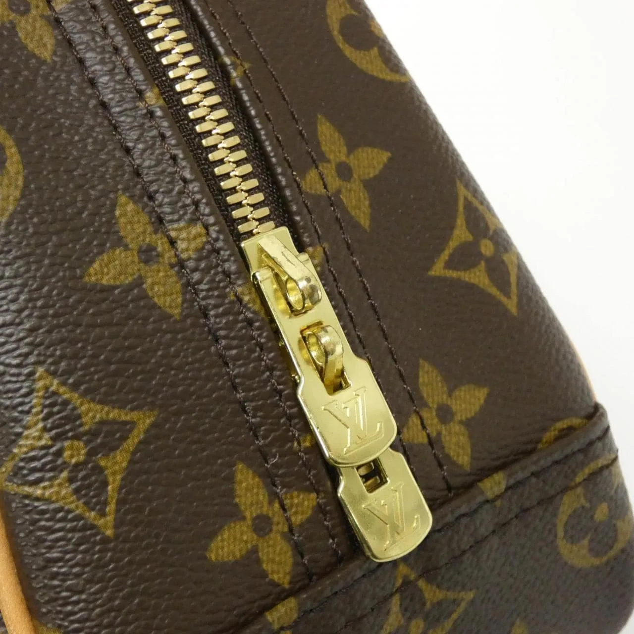 LOUIS VUITTON M42228 Handbag Monogram 黑色 Monogram 中古品A - 縮圖 4