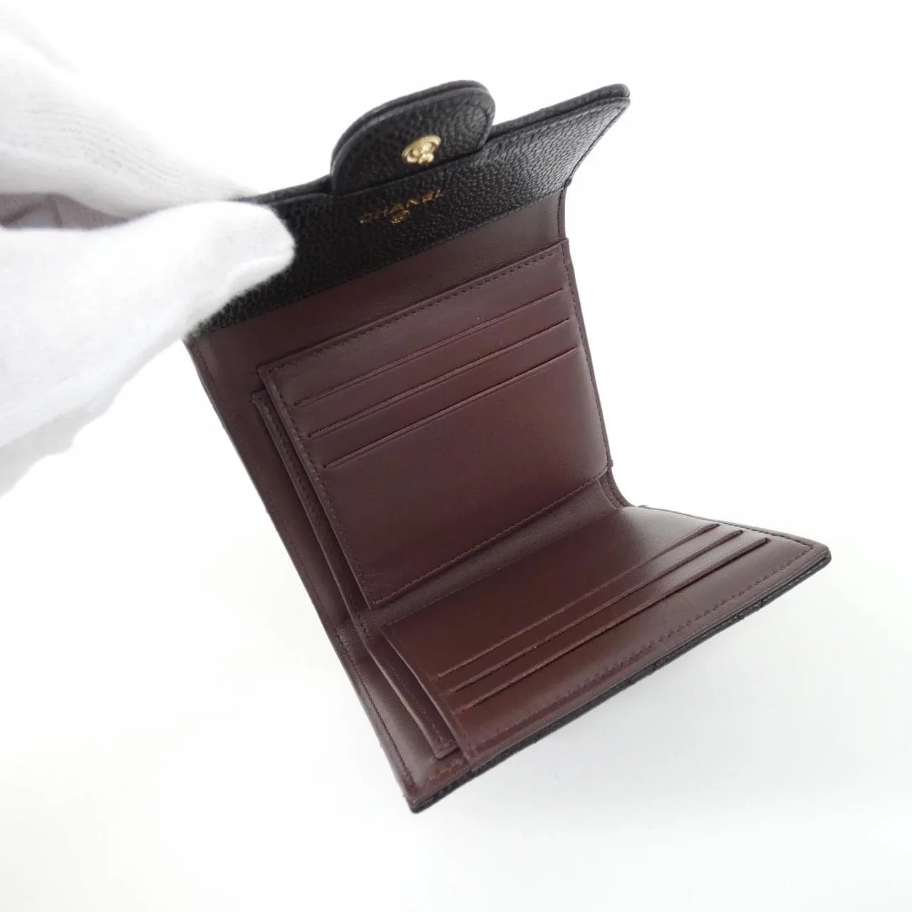 CHANEL Timeless Classic AP0231 Wallet Grained Calfskin 黑色 荔枝紋牛皮 中古品A - 縮圖 4