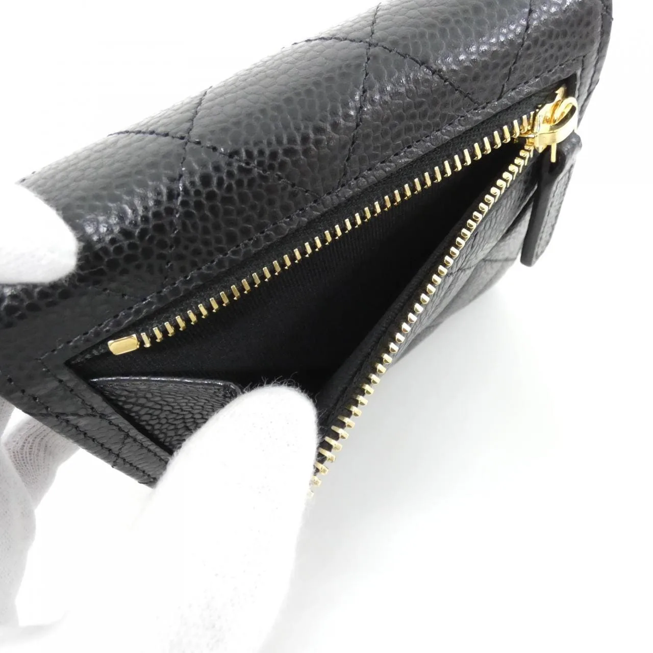 CHANEL Timeless Classic AP0231 Wallet Grained Calfskin 黑色 荔枝紋牛皮 中古品A - 縮圖 6