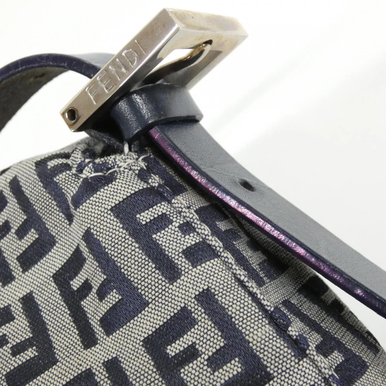 FENDI Baguette 26424 Shoulder Canvas Navy Canvas Rank B - Thumbnail 8