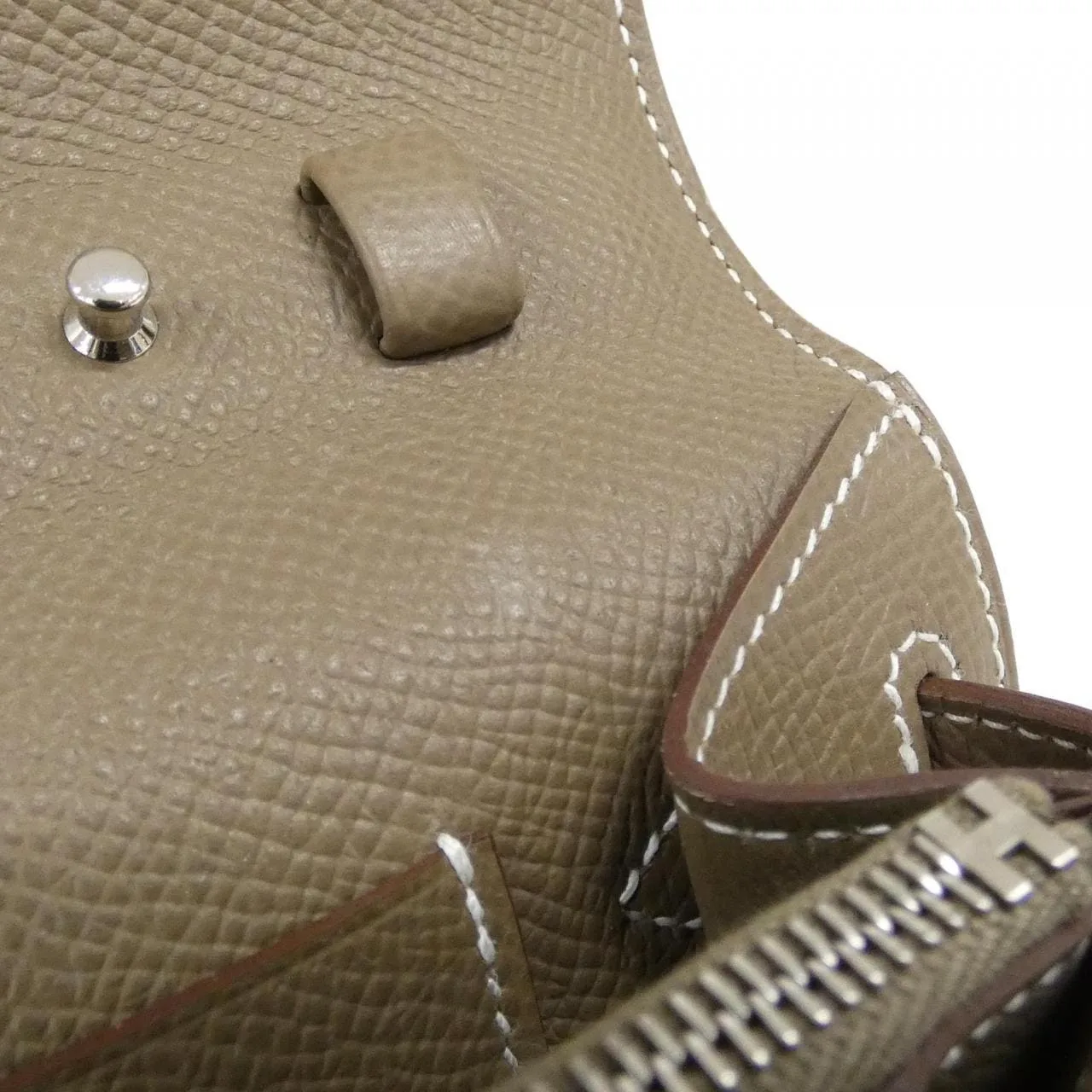 HERMES Kelly 080253CK Wallet Epsom Etoupe Epsom Leather Rank A - Thumbnail 7