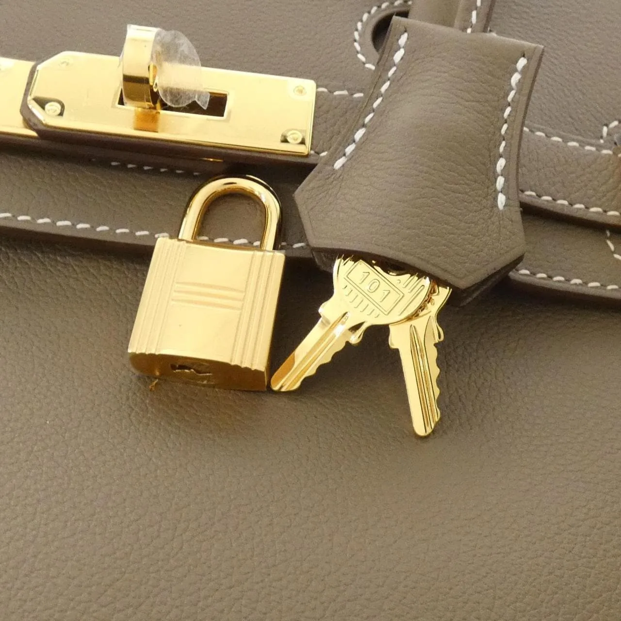 HERMES Birkin 086230CC Handbag Etoupe 未使用品 - 縮圖 4