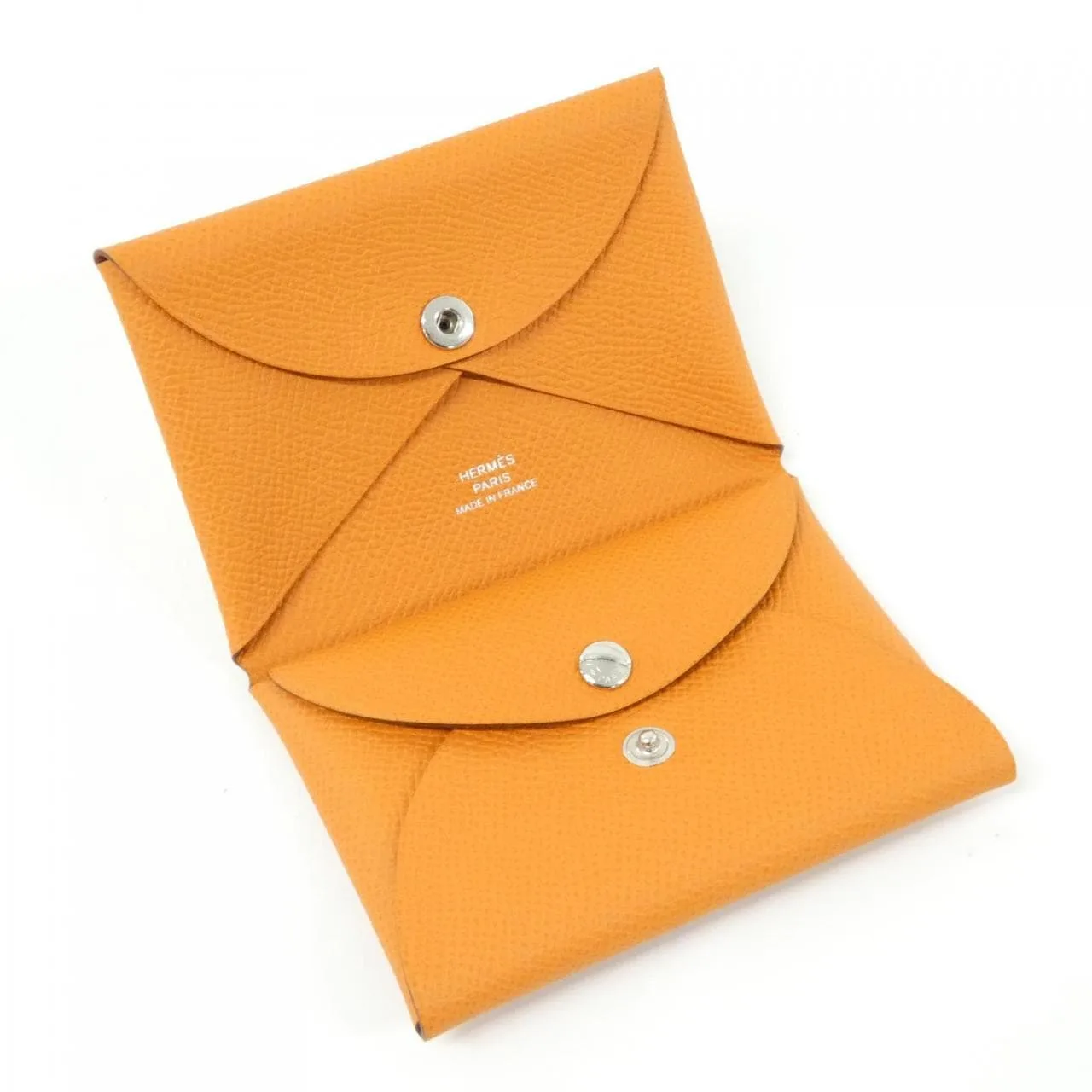 HERMES 083035CK Coin Case Epsom 橙色 Epsom 皮 中古品A - 縮圖 2