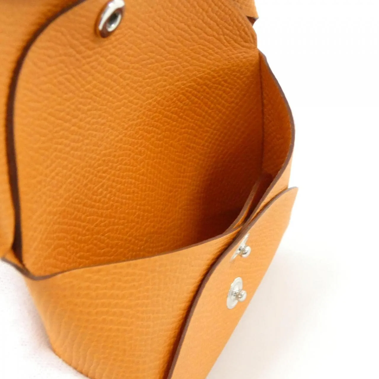 HERMES 083035CK Coin Case Epsom 橙色 Epsom 皮 中古品A - 縮圖 3
