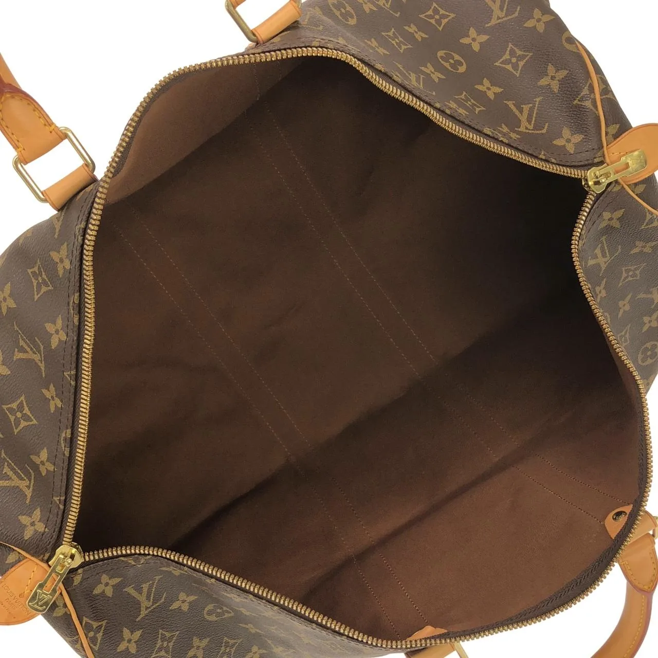 LOUIS VUITTON Keepall M41424 Boston Monogram 黑色 Monogram 中古品A - 縮圖 9