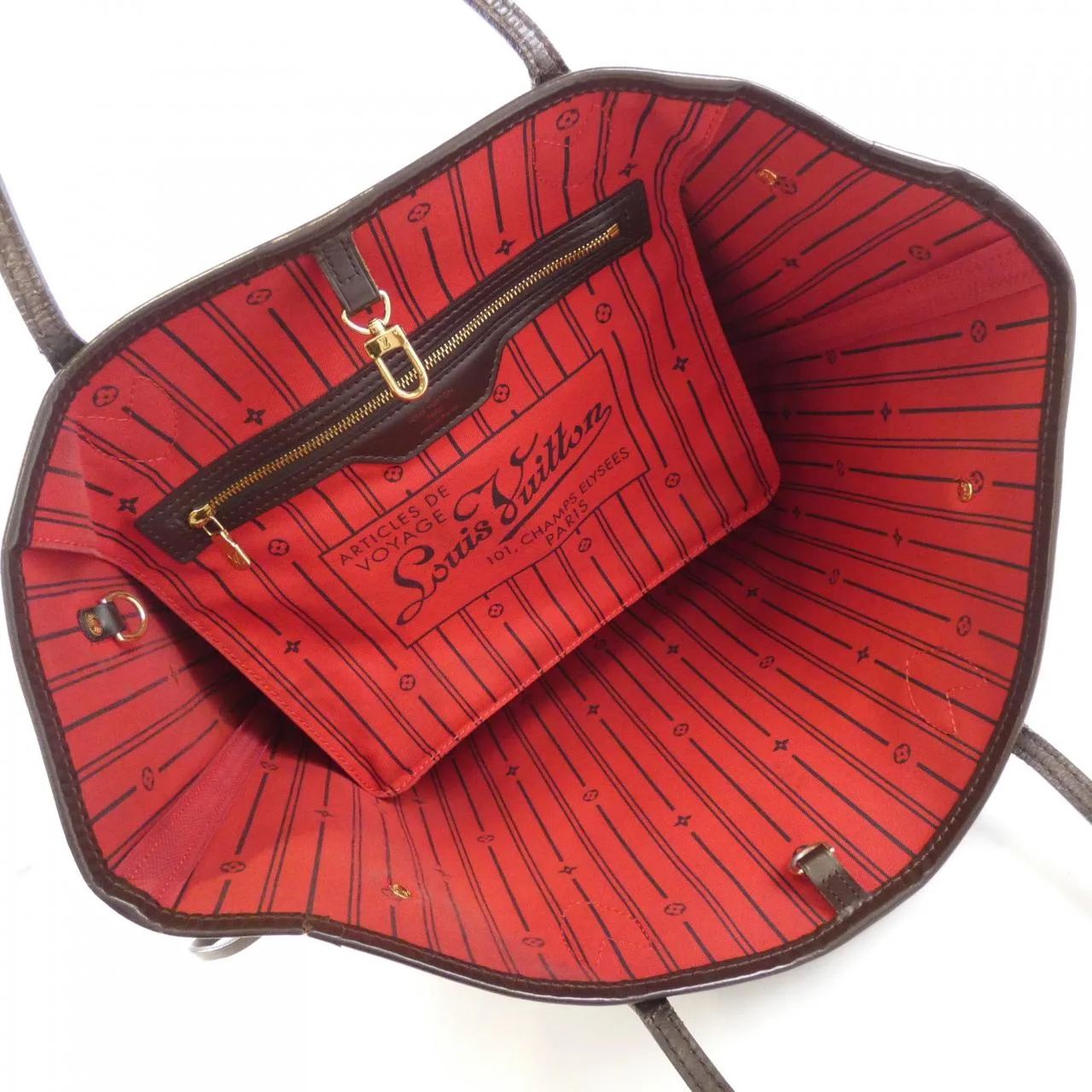 LOUIS VUITTON Neverfull N51105 Tote Damier