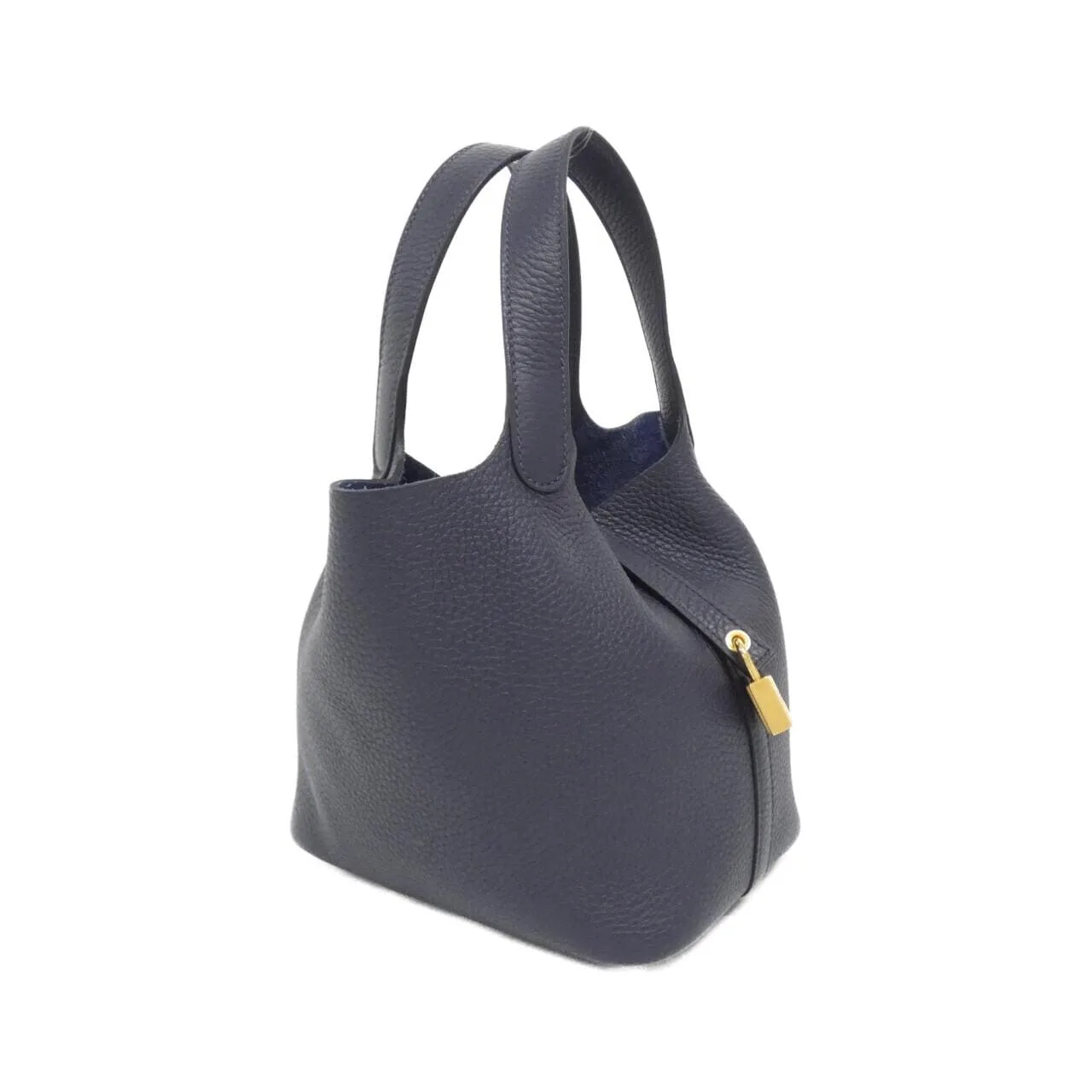 HERMES Picotin 056289CC Handbag Clemence Blue